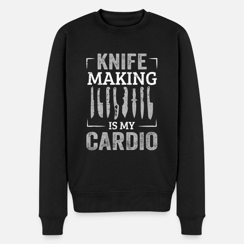 Messerherstellung ist mein Cardio Knife Maker Bladesmith - Männer Premium Bio Pullover - Schwarz