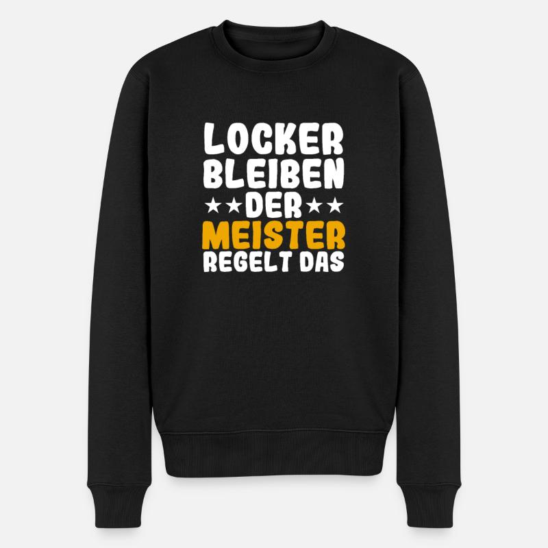 Meisterprüfung Meister Meisterbrief - Männer Premium Bio Pullover - Schwarz
