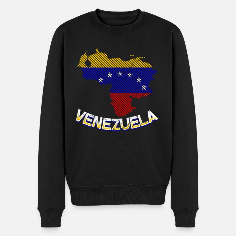 Venezuela Flagge - Männer Premium Bio Pullover - Schwarz