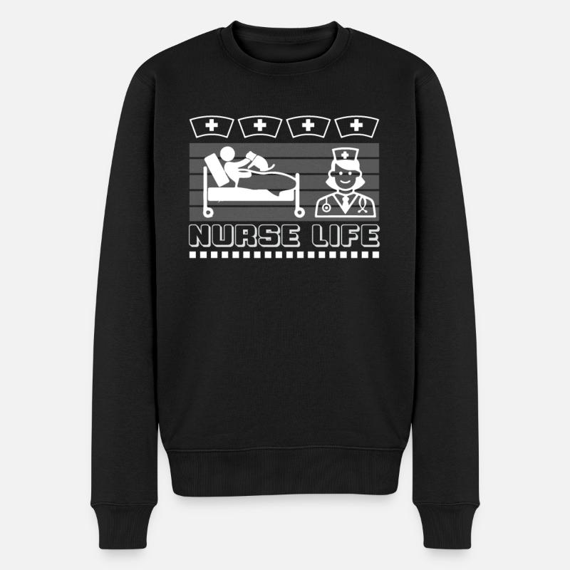 Vie infirmière - Pull Premium bio Homme - noir