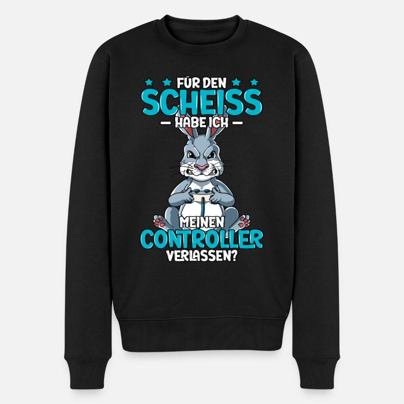 Zocken Gaming - Männer Premium Bio Pullover - Schwarz
