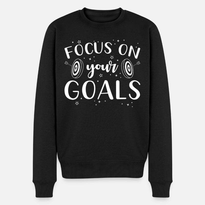Motivation Succès Focus Objectifs Dire - Pull Premium bio Homme - noir