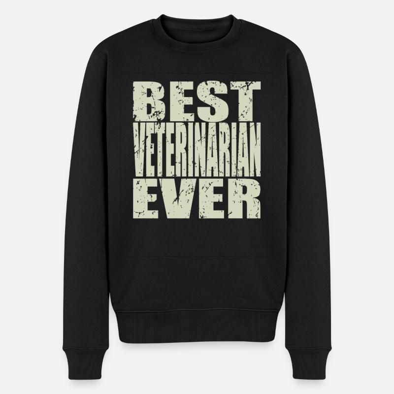 Best Tierarzt ever Tierarzt Geschenk - Männer Premium Bio Pullover - Schwarz