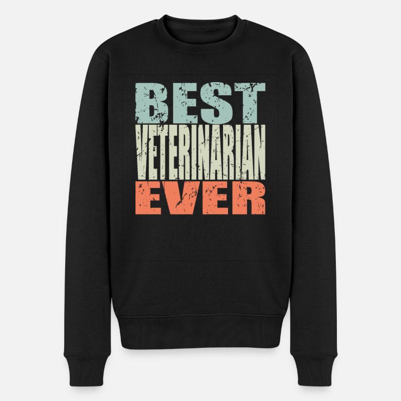 Best Tierarzt ever Tierarzt Geschenk - Männer Premium Bio Pullover - Schwarz