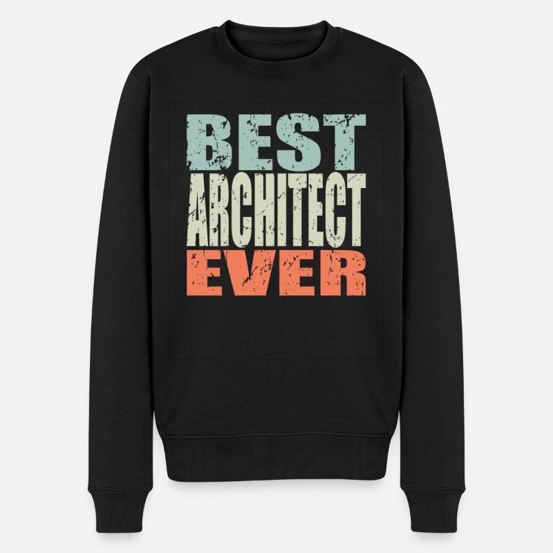Best Architect ever Architect Gift - Men's Premium Organic Jumper - black