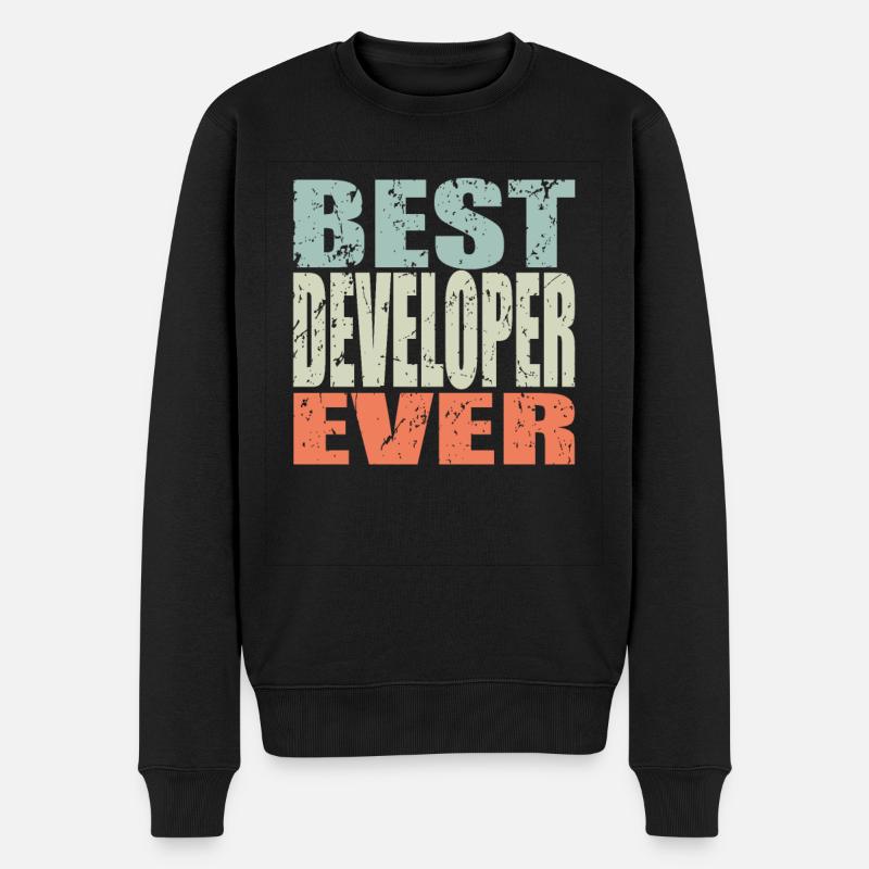 Best Developer ever Developer Gift - Men's Premium Organic Jumper - black