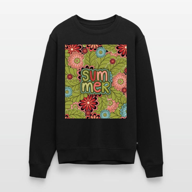 Summer, Pattern, Floral Pattern, Summer Pattern Men's Premium Organic Jumper