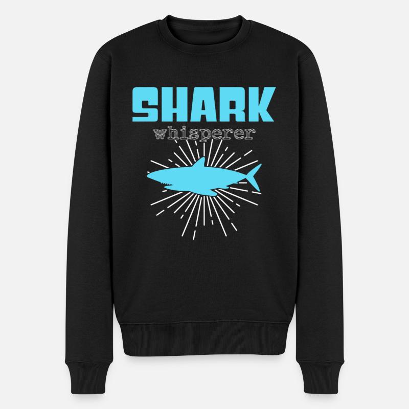 Chuchoteur de requin - Pull Premium bio Homme - noir