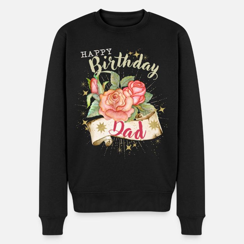 Père-Papa-Papa Anniversaire Joyeux Anniversaire-Papa - Pull Premium bio Homme - noir