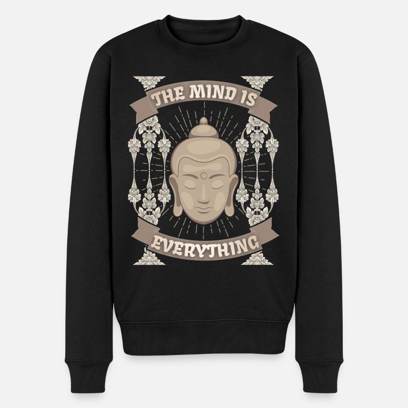 Bouddhisme Méditation Bouddha-Conception Spiritualité - Pull Premium bio Homme - noir