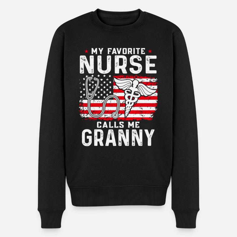 KRANKENSCHWESTER Pflegerin - Männer Premium Bio Pullover - Schwarz