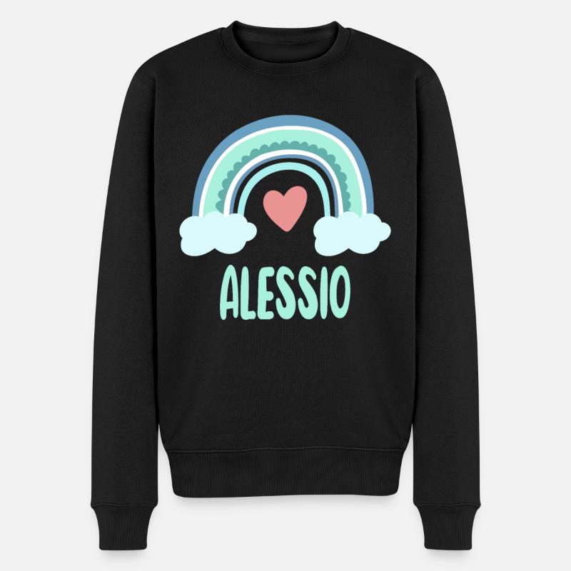 Alessio Nom Rainbow Baby - Pull Premium bio Homme - noir