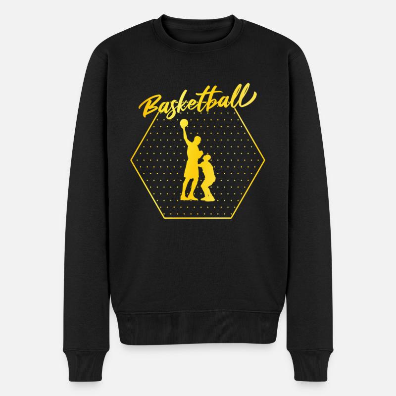 Basketball - Männer Premium Bio Pullover - Schwarz