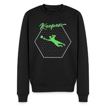Gardien de but - Pull Premium bio Homme - noir - Devant - Nico (187cm)