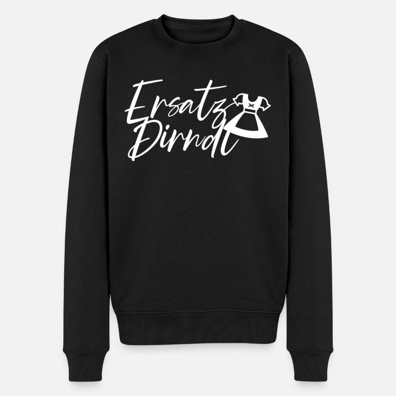 Ersatz Dirndl - Männer Premium Bio Pullover - Schwarz