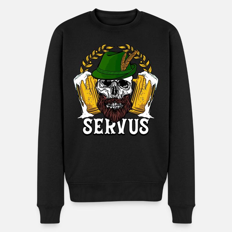 Servus - Männer Premium Bio Pullover - Schwarz
