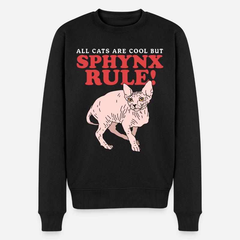 Sphynx Cats Cat Propriétaire Cadeau - Pull Premium bio Homme - noir