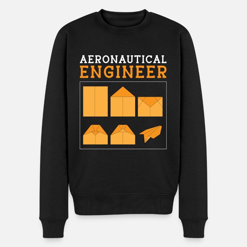 Aerospace Aeronautical Engineer Engineering Space - Männer Premium Bio Pullover - Schwarz