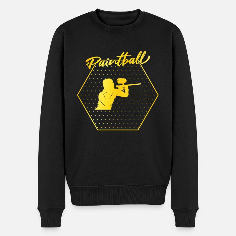 Paintball - Männer Premium Bio Pullover - Schwarz