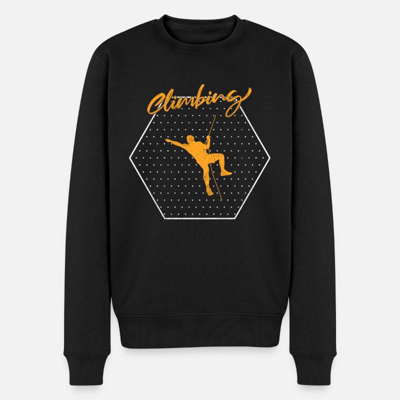 Klettern - Männer Premium Bio Pullover - Schwarz