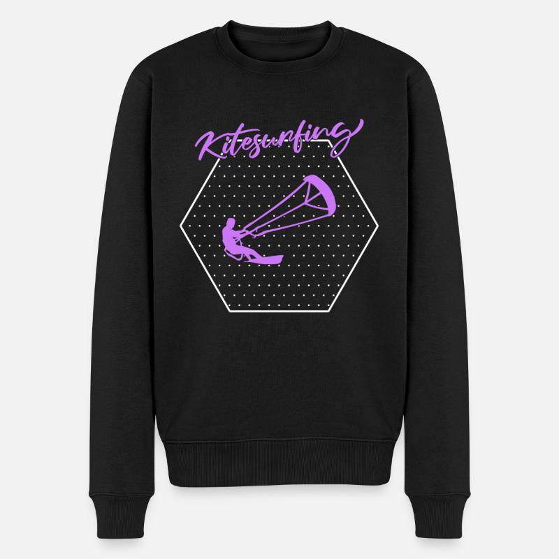 Kite surf - Pull Premium bio Homme - noir