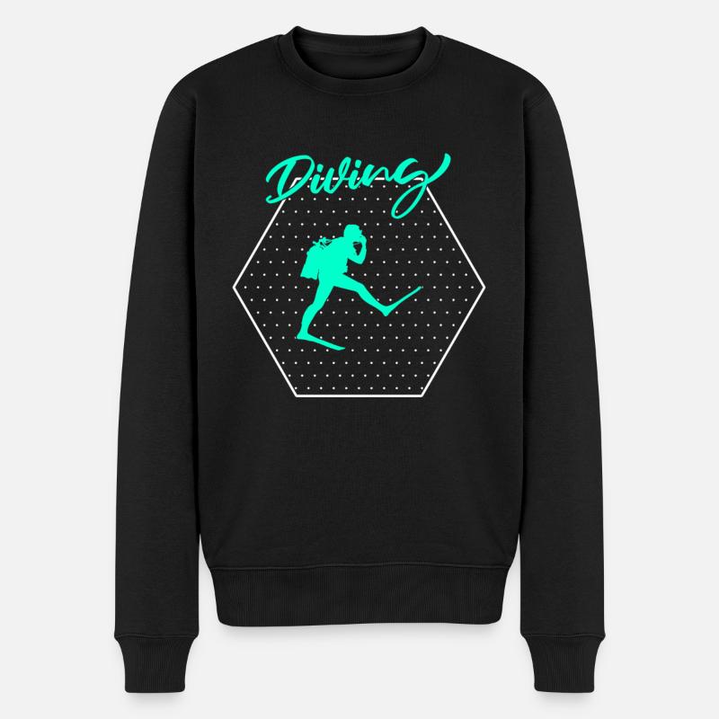 Tauchen - Männer Premium Bio Pullover - Schwarz
