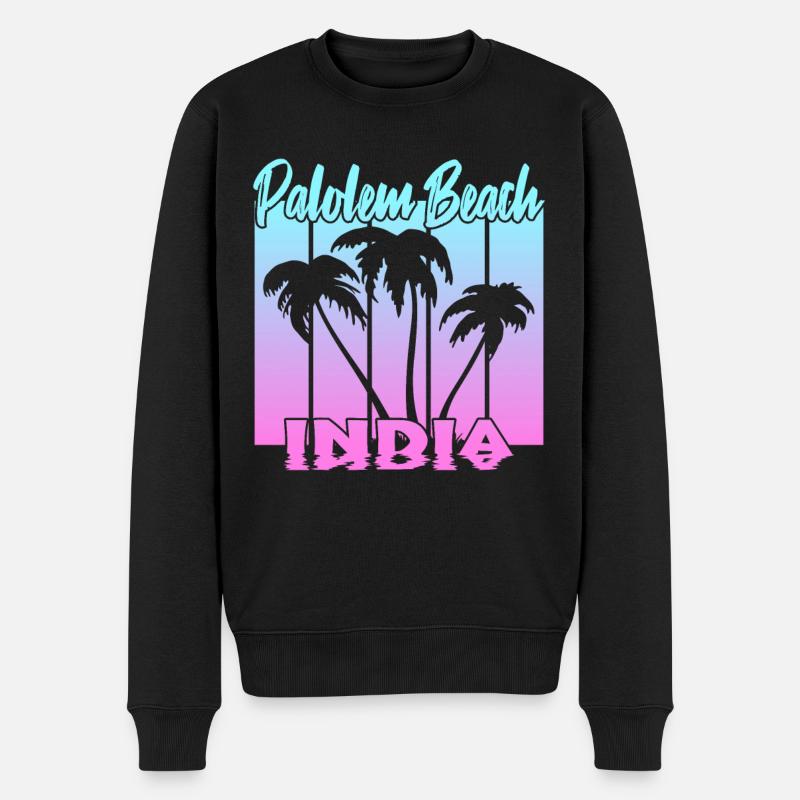 Palolem Beach India - Männer Premium Bio Pullover - Schwarz