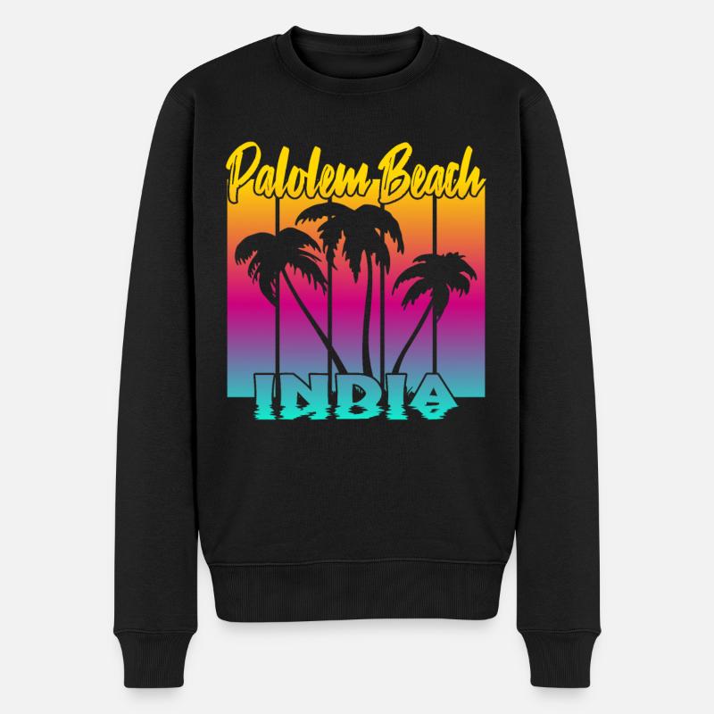 Palolem Beach Inde - Pull Premium bio Homme - noir