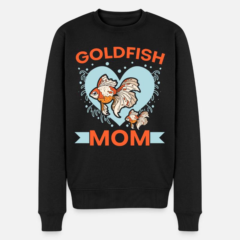 Goldfisch-Mama Unterwasser-Aquarianer Fischhaltung - Männer Premium Bio Pullover - Schwarz