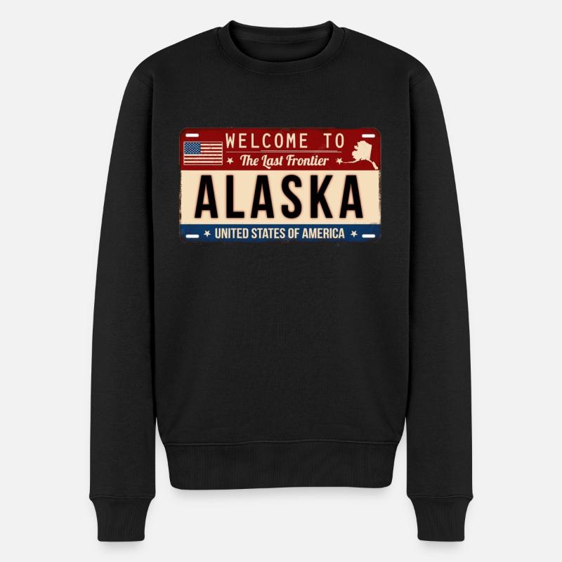 Alaska - Männer Premium Bio Pullover - Schwarz