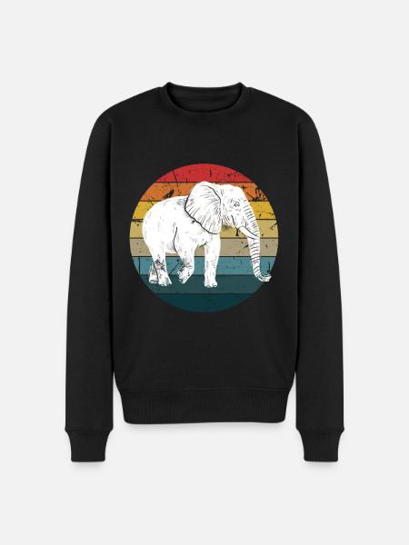 Elephant - Men's Premium Organic Jumper - black