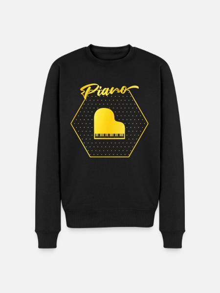 Piano - Men's Premium Organic Jumper - black