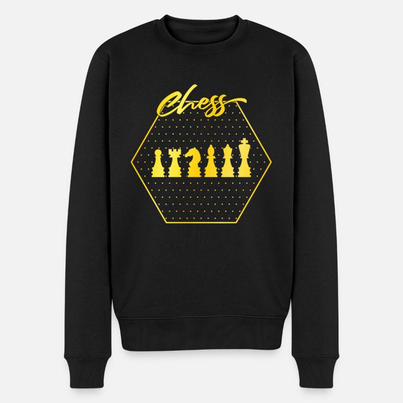Échecs - Pull Premium bio Homme - noir