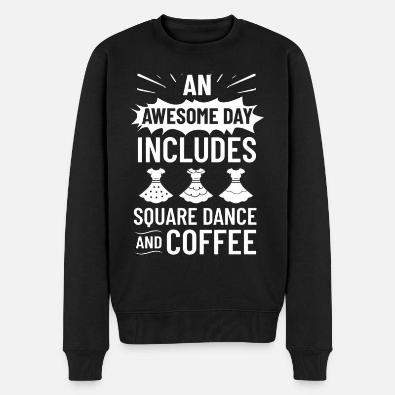 Square Dance Musik Caller Volkstanz Tänzer Usa - Männer Premium Bio Pullover - Schwarz