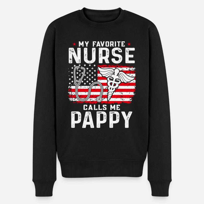 Krankenschwester Krankenhaus Notarzt Sanitäter - Männer Premium Bio Pullover - Schwarz