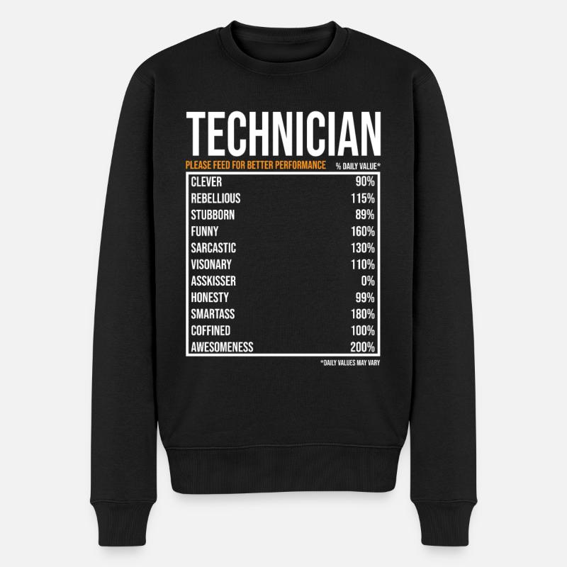 Valeurs quotidiennes du technicien - Pull Premium bio Homme - noir
