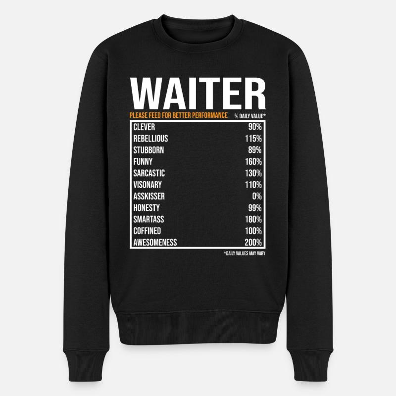 Serveur disant Cadeau de serveur - Pull Premium bio Homme - noir