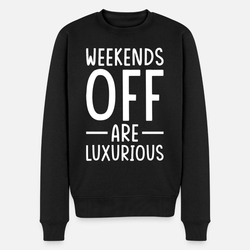 Weekend Saying Free Weekend - Men's Premium Organic Jumper - black