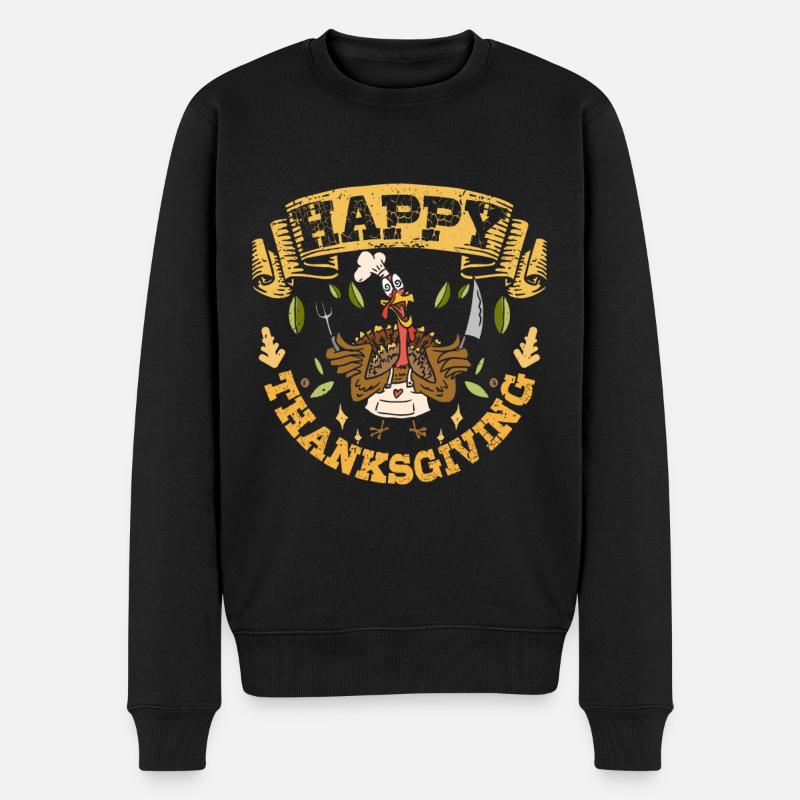 Joyeux Thanksgiving - Pull Premium bio Homme - noir