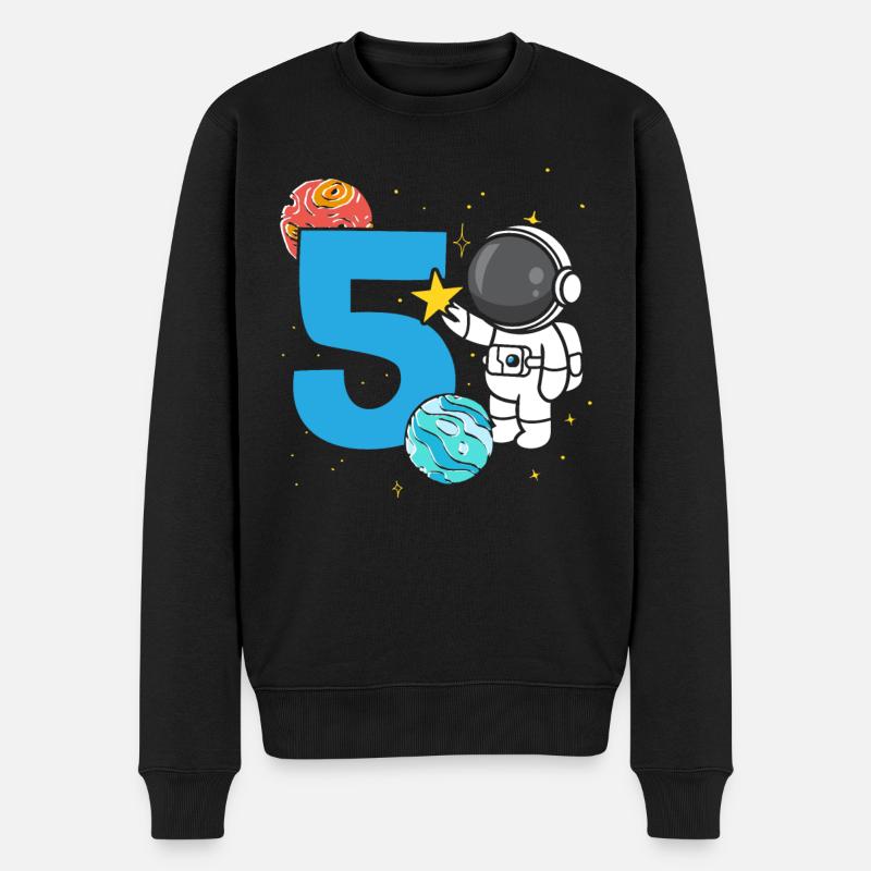 Célébration du 5e anniversaire Outerspace Happy Bday - Pull Premium bio Homme - noir