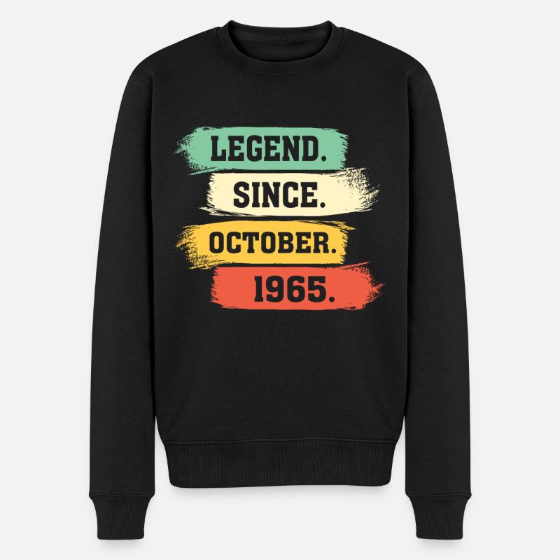 Legend since October 1965 - Männer Premium Bio Pullover - Schwarz