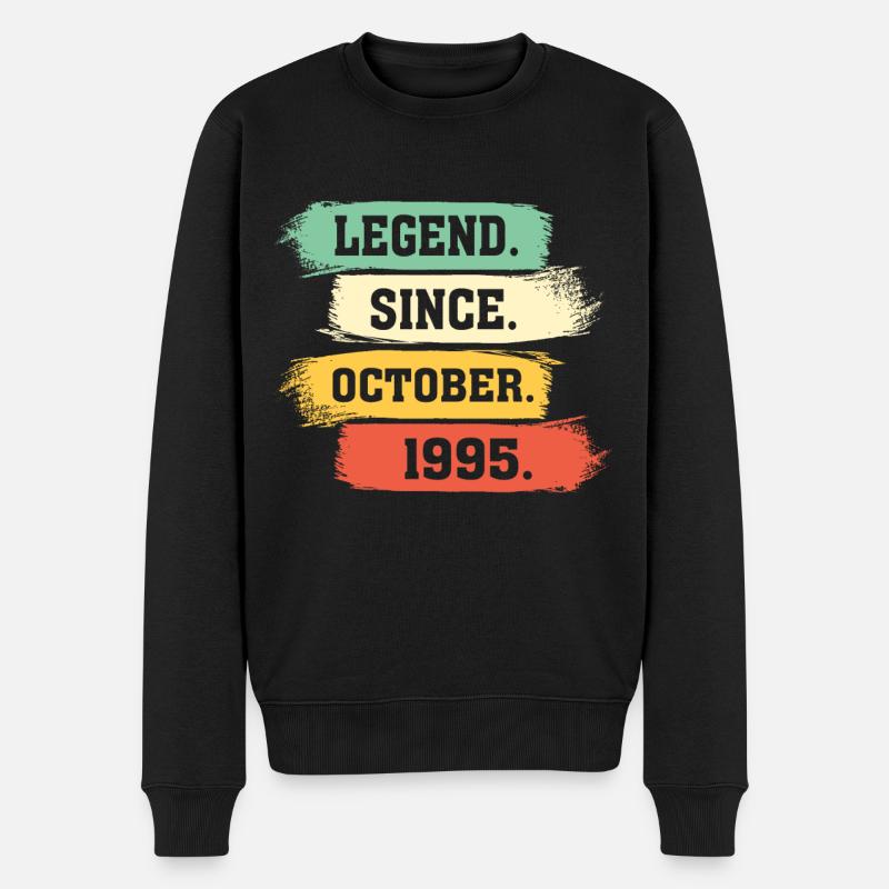 Legend since October 1995 - Männer Premium Bio Pullover - Schwarz