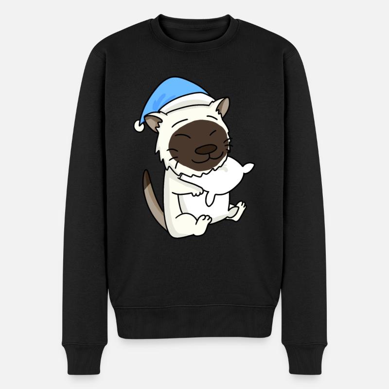 Chat race de chat Birmanie - Pull Premium bio Homme - noir