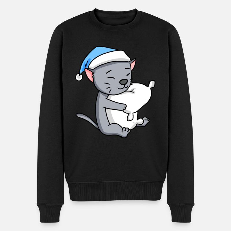 Chat race korat - Pull Premium bio Homme - noir