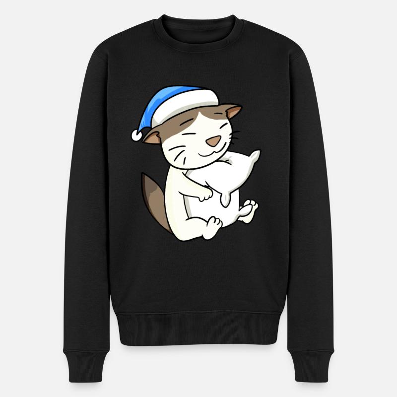 Chat race de chat RagaMuffin - Pull Premium bio Homme - noir