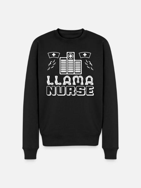 Llama Nurse - Men's Premium Organic Jumper - black