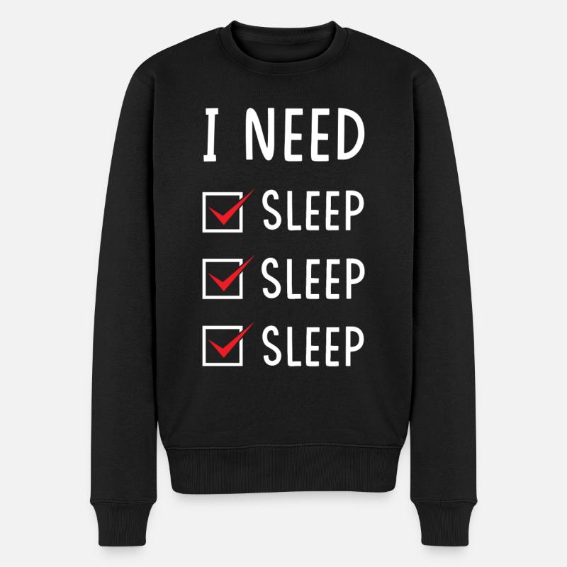 Sommeil Sommeil Sommeil - Pull Premium bio Homme - noir