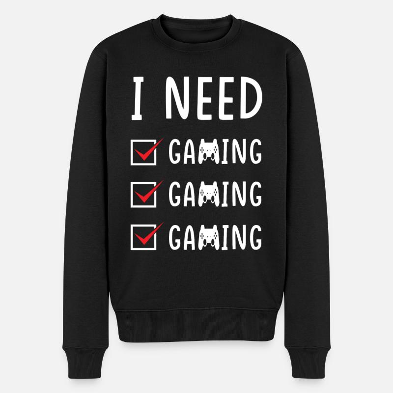 Gaming Gaming Gaming - Pull Premium bio Homme - noir