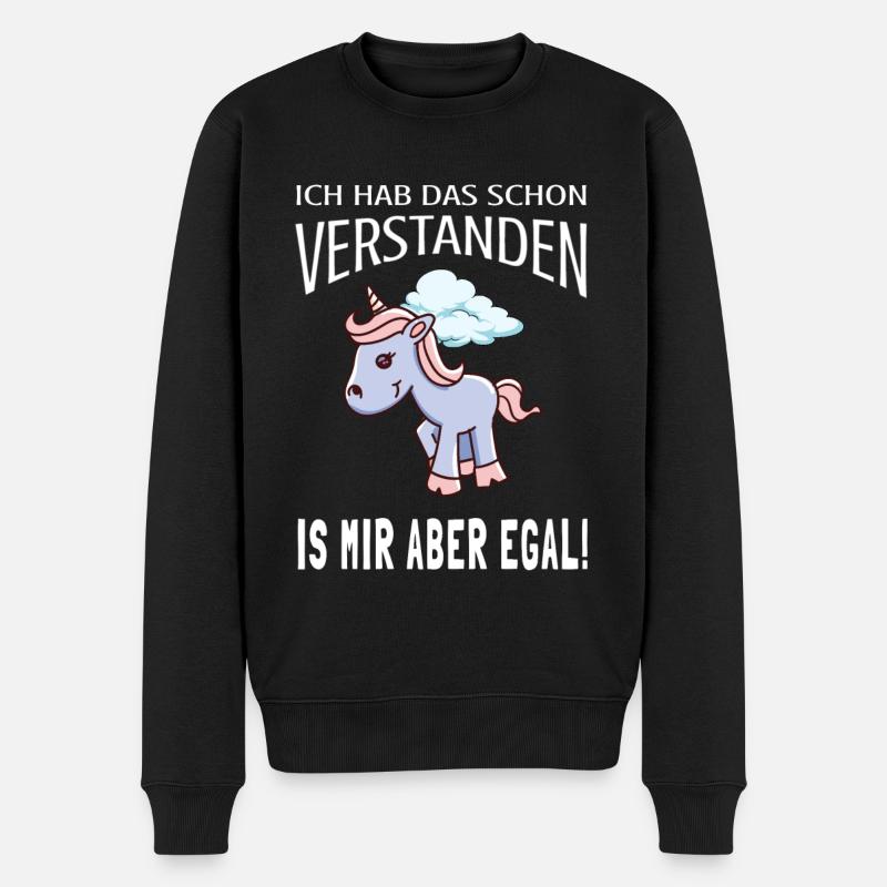 Ich hab das schon verstanden ist mir aber egal - Männer Premium Bio Pullover - Schwarz