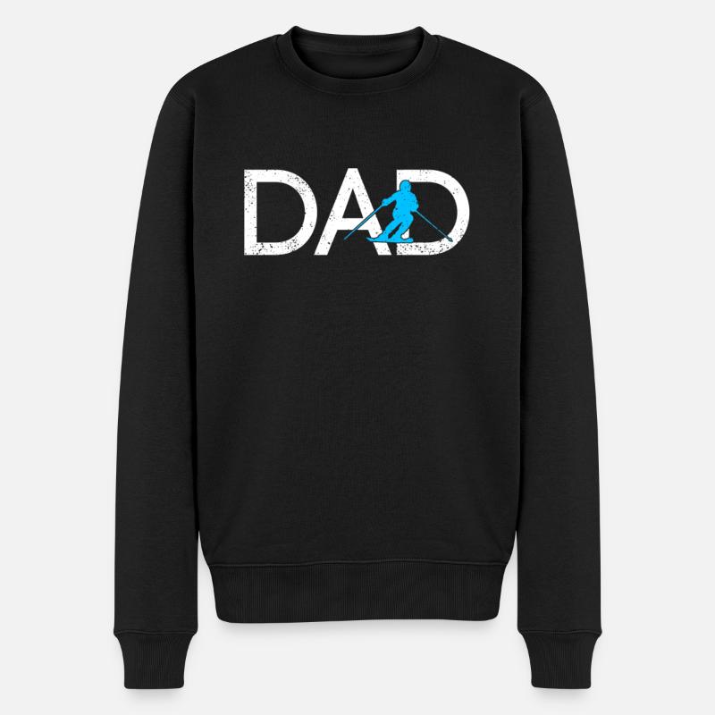 Ski Papa - Männer Premium Bio Pullover - Schwarz